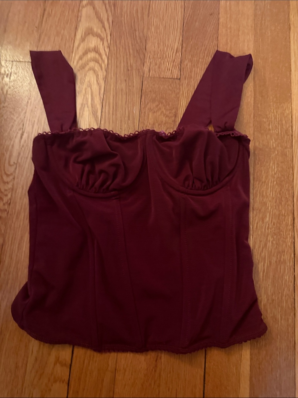 Edikted Women’s Burgundy Bustier Corset Top